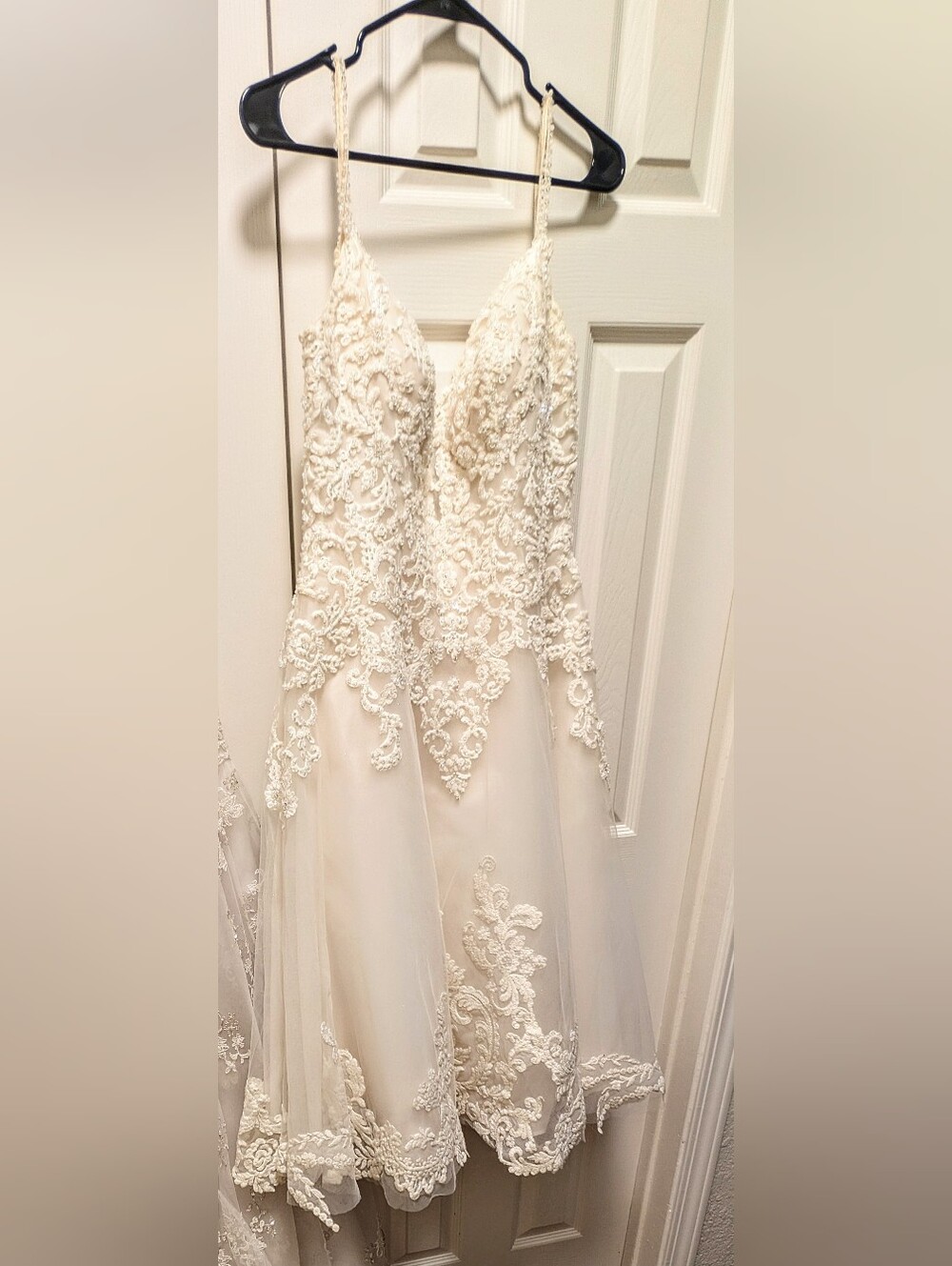 Allure Bridals Lace Tulle Tea-Length Wedding Dress Size 12